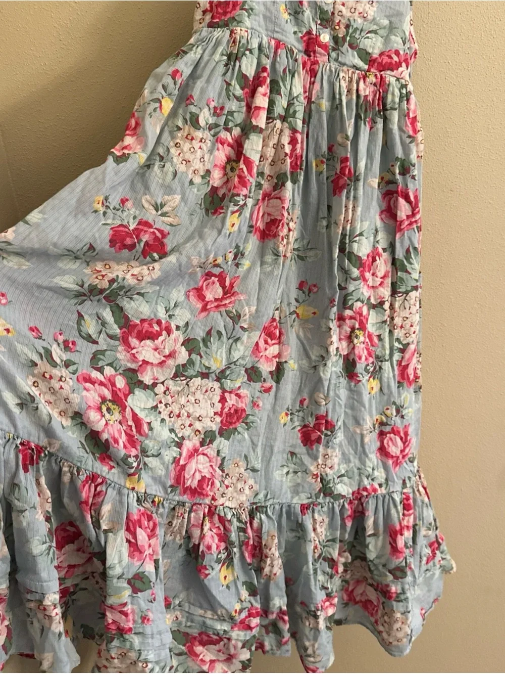 Ralph Lauren Girls Dress Size 8 Floral Layered Cottagecore Birthday Event
